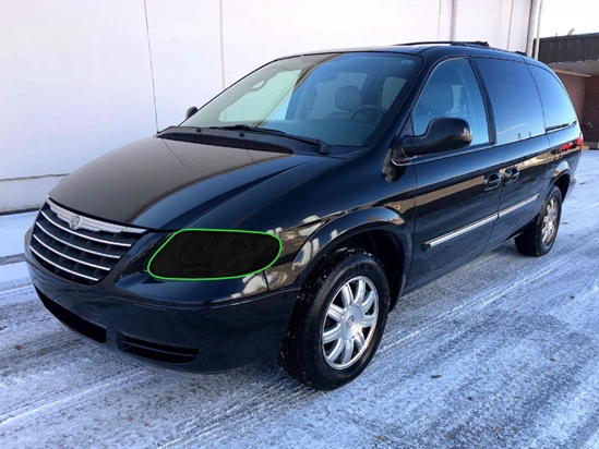 Chrysler Town and Country 2005-2007 Headlight Tint Location