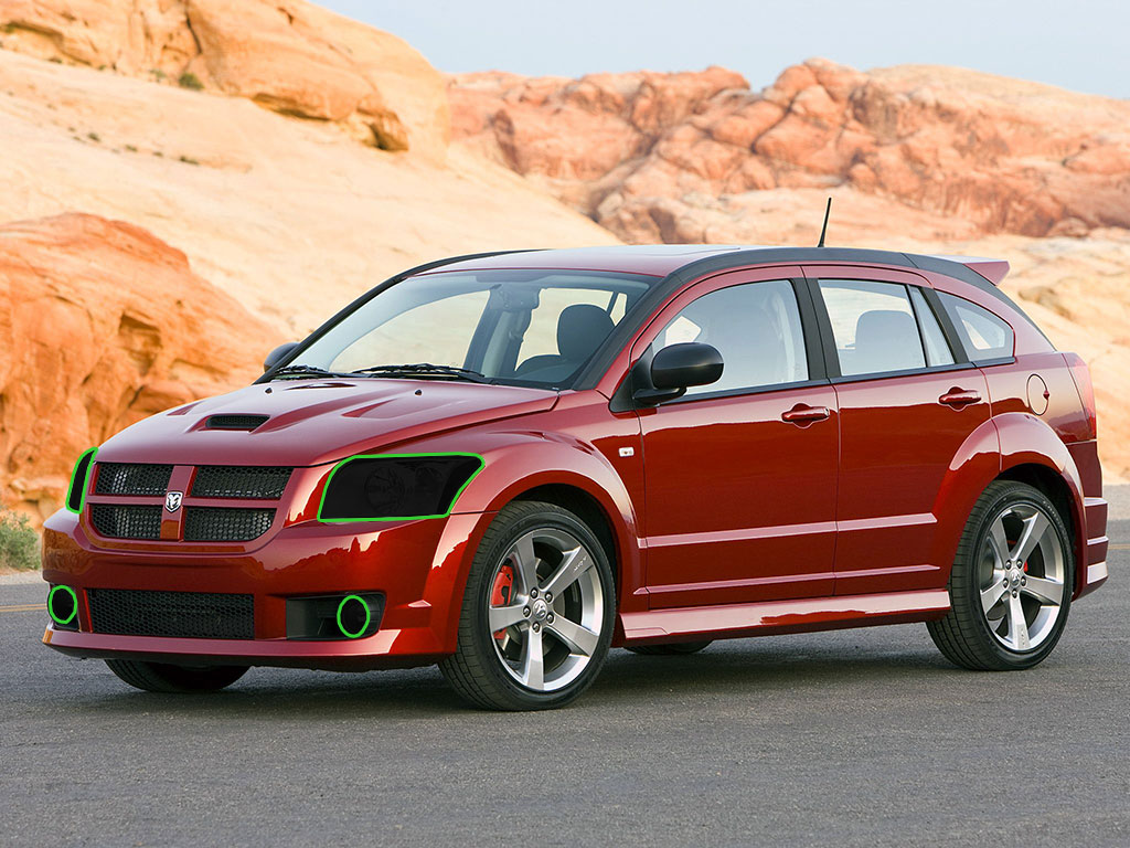 Dodge Caliber 2007-2012 Headlight Tint Location