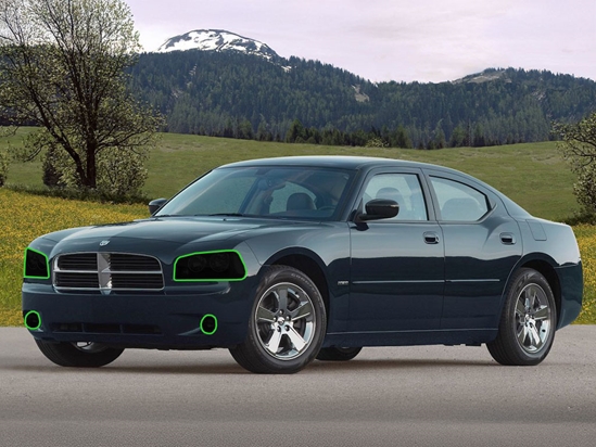 Dodge Charger 2006-2010 Headlight Tint Location