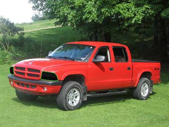 Dodge Dakota 1997-2004 Headlight Tint Location