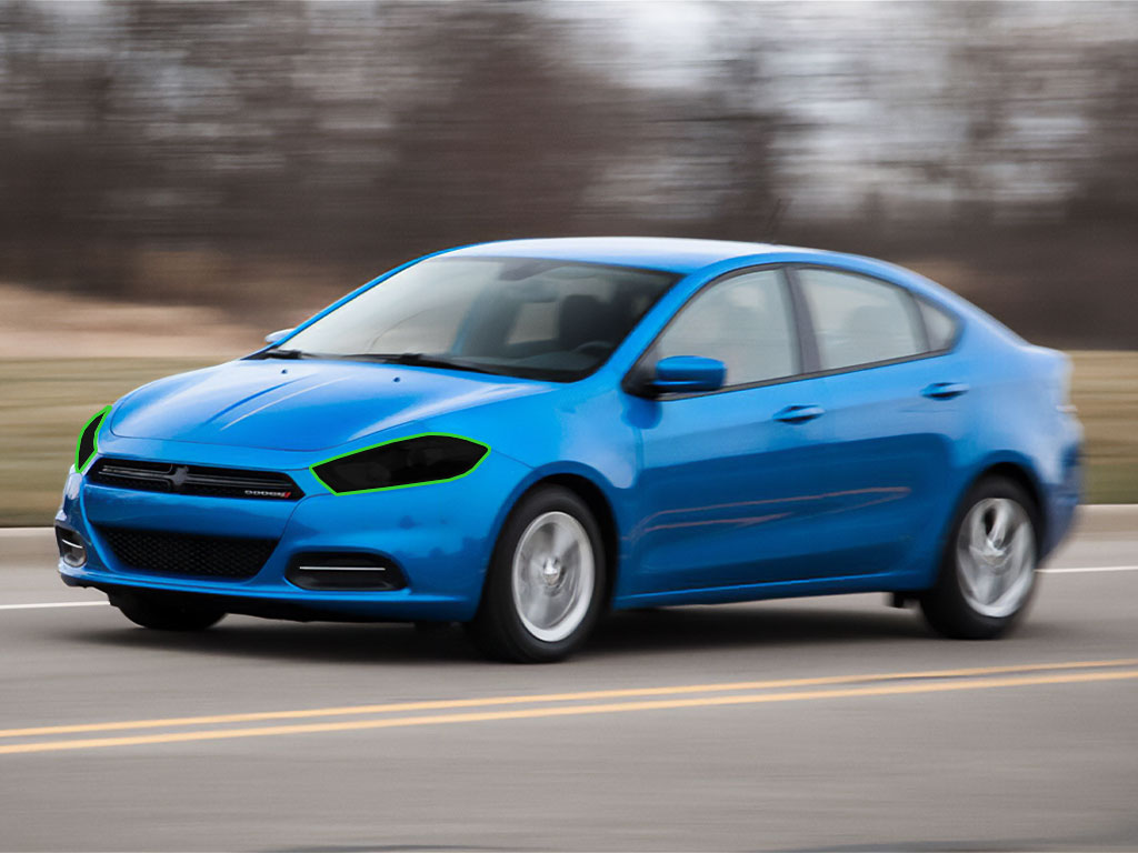 Dodge Dart 2013-2016 Headlight Tint Location