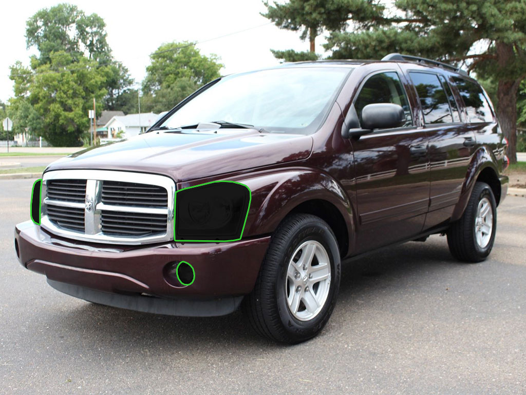 Dodge Durango 2004-2006 Headlight Tint Location