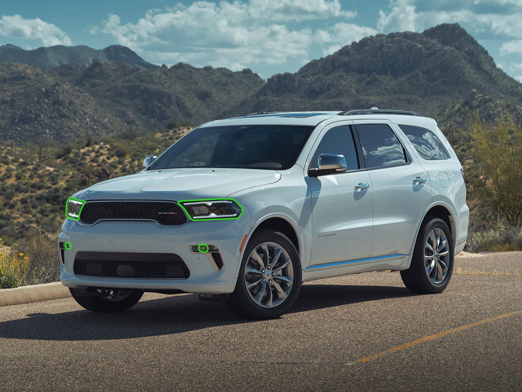 Dodge Durango 2014-2024 Headlight Protection Installation Location