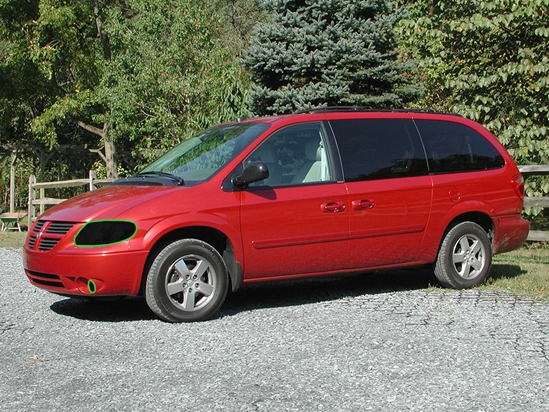 Dodge Grand Caravan 2005-2007 Headlight Tint Location