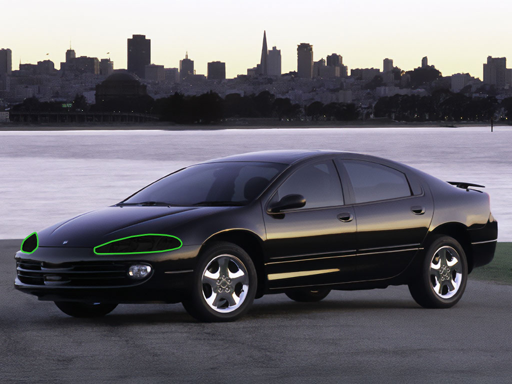 Dodge Intrepid 1998-2004 Headlight Tint Location