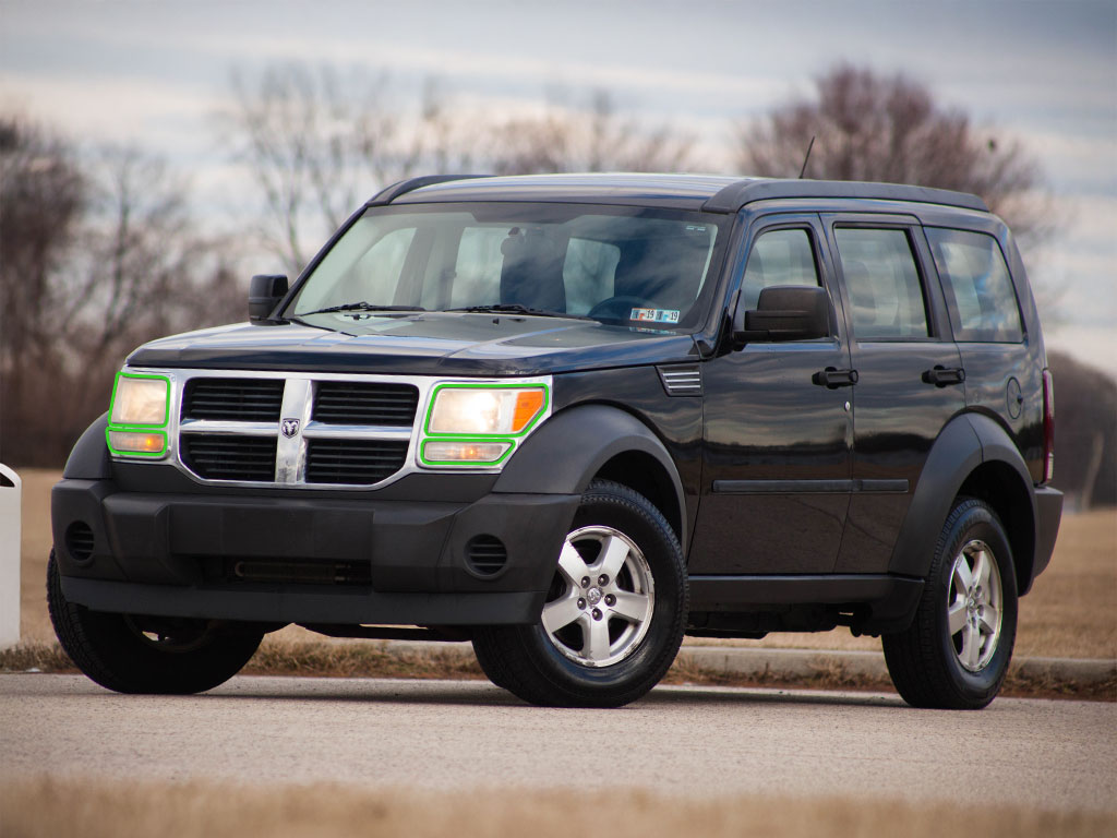 Dodge Nitro 2007-2011 Headlight Protection Installation Location