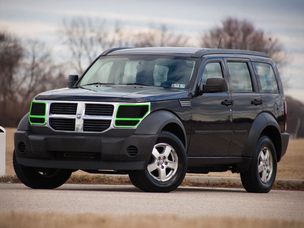 Dodge Nitro 2007-2011 Headlight Tint Location