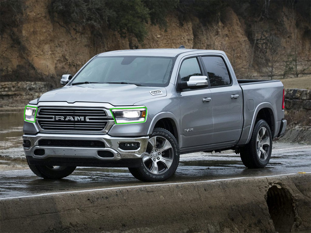 Dodge Ram 2019-2024 Headlight Protection Installation Location