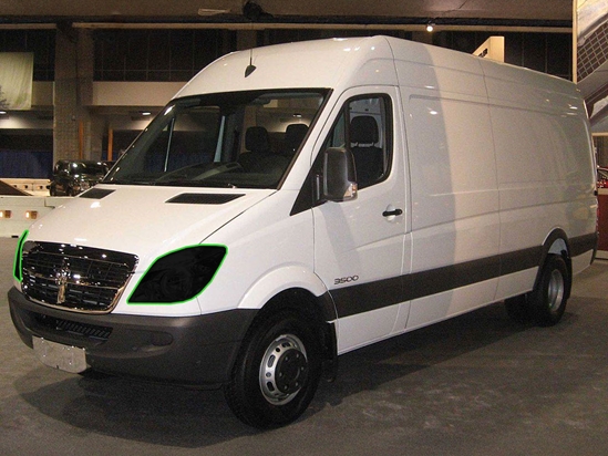 Dodge Sprinter 2003-2006 Headlight Tint Location