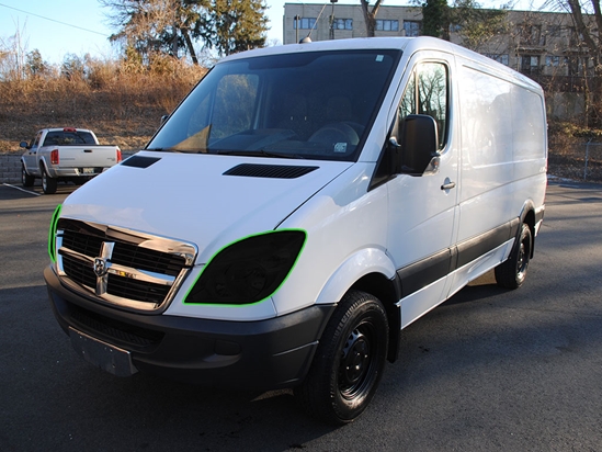 Dodge Sprinter 2007-2009 Headlight Tint Location