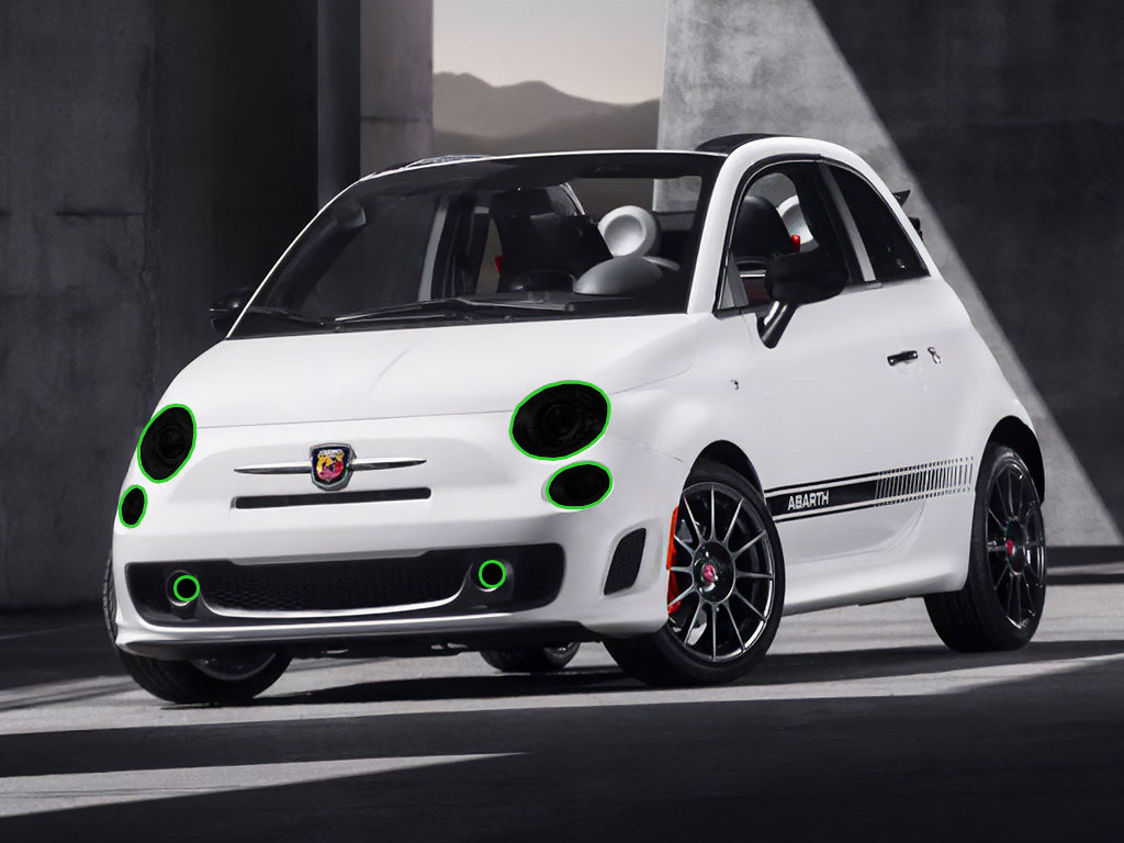 Fiat 500 2012-2019 (Abarth) Headlight Tint Location