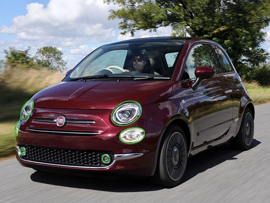 Fiat 500 2012-2019 Headlight Protection Installation Location