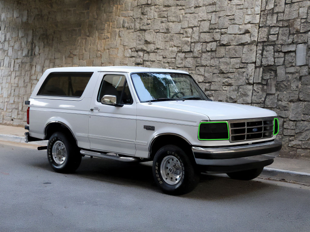 Ford Bronco 1993-1996 Headlight Tint Location