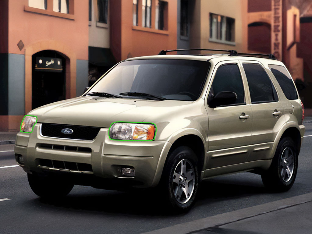 Ford Escape 2001-2004 Headlight Protection Installation Location