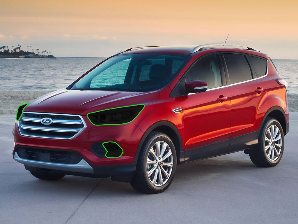 Ford Escape 2017-2019 Headlight Tint Location