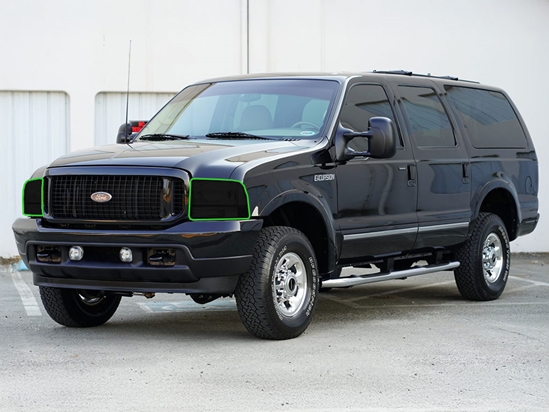 Ford Excursion 2000-2004 Headlight Tint Location