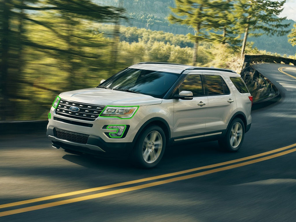 Ford Explorer 2016-2019 Headlight Protection Installation Location