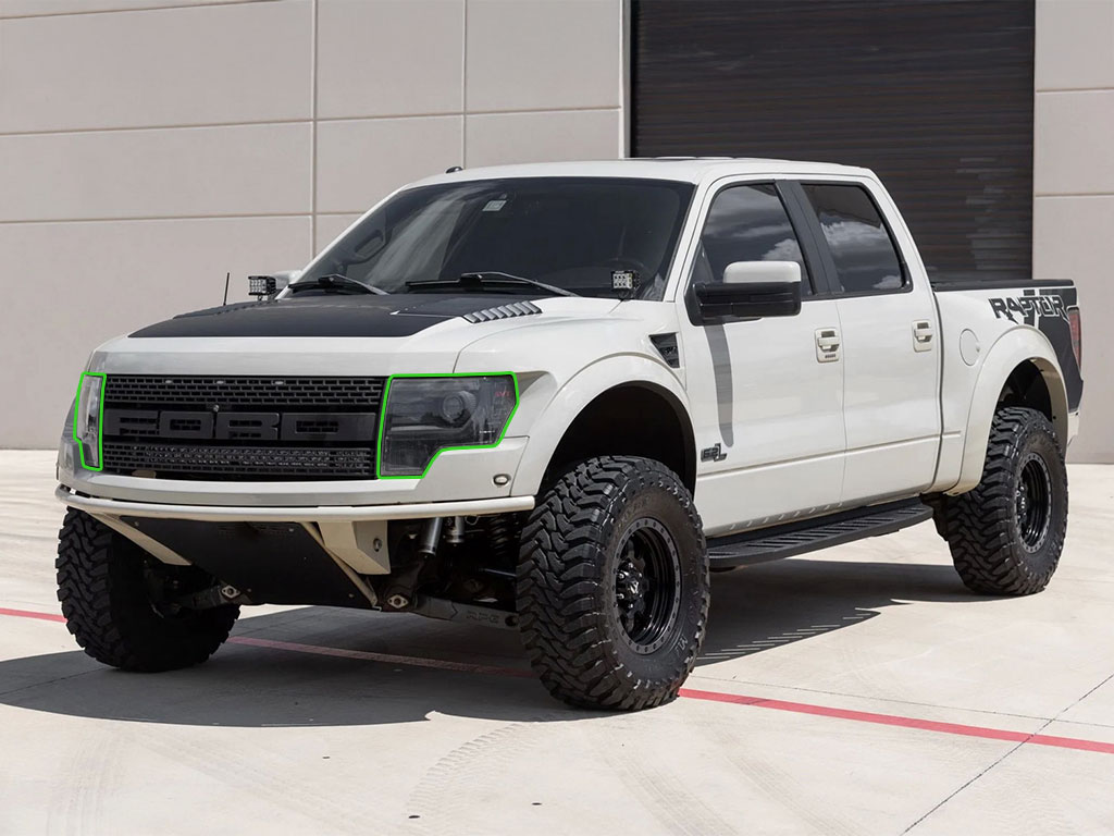 Ford F-150 SVT Raptor 2009-2014 Headlight Protection Installation Location