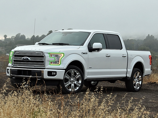 Ford F-150 2015-2017 Headlight Protection Installation Location