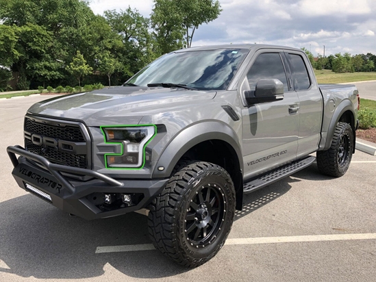 Ford F-150 SVT Raptor 2017-2019 Headlight Protection Installation Location