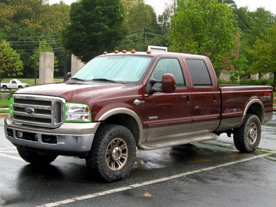 Ford F-350 1999-2004 Headlight Protection Installation Location