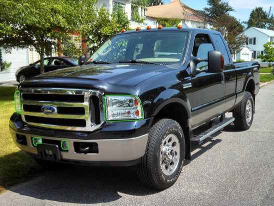 Ford F-350 2005-2007 Headlight Protection Installation Location