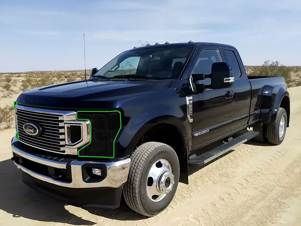 Ford F-350 2020-2025 Headlight Tint Location