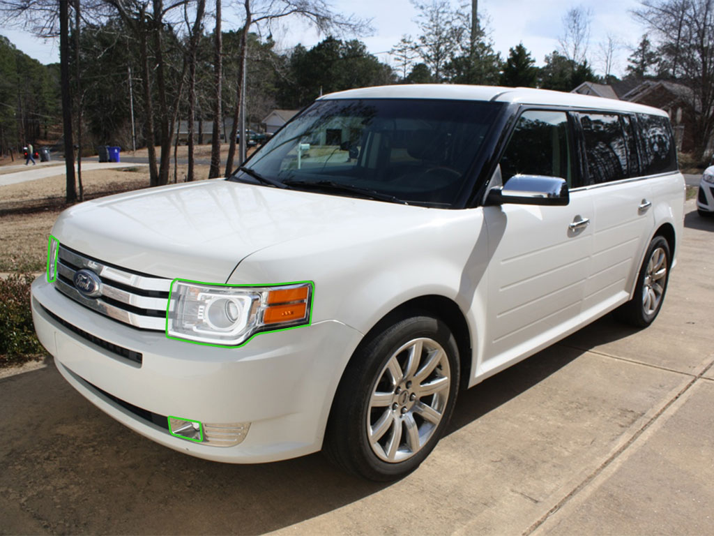 Ford Flex 2009-2012 Headlight Protection Installation Location