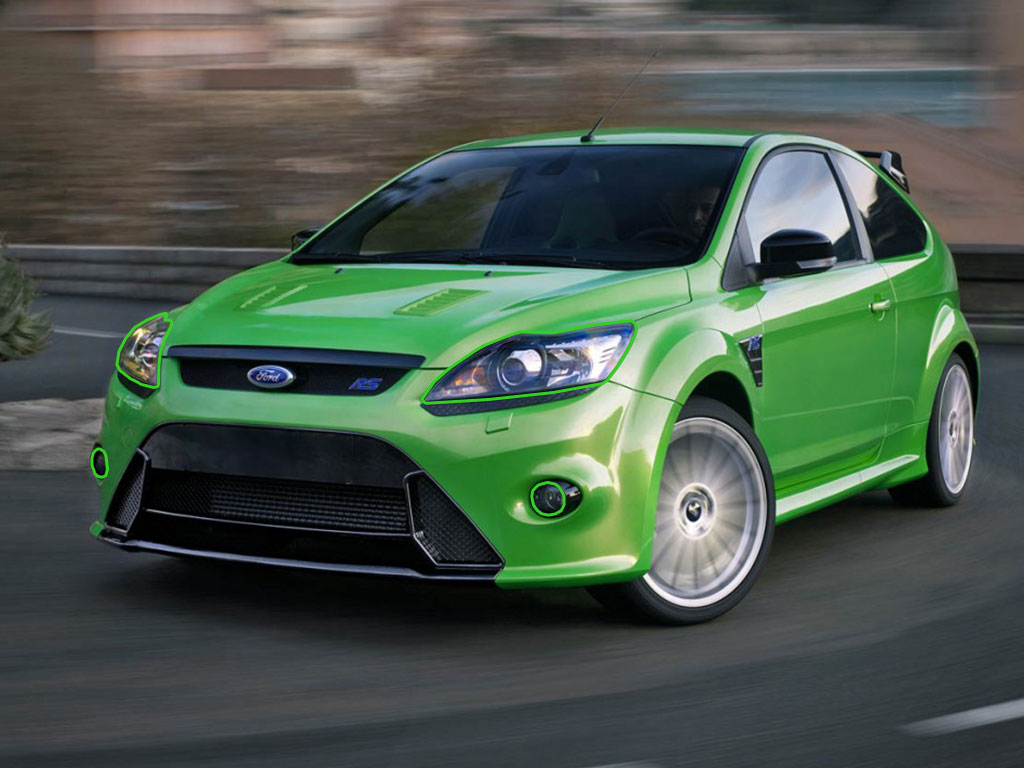 Ford Focus 2005-2007 Headlight Protection Installation Location