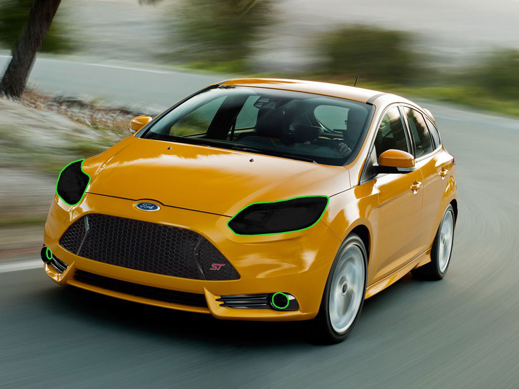 Ford Focus 2012-2014 Headlight Tint Location