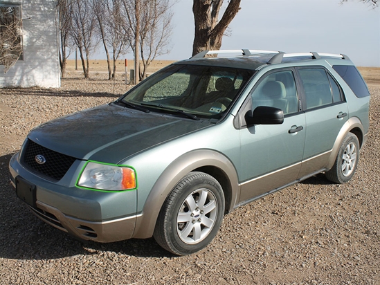 Ford Freestyle 2005-2007 Headlight Protection Installation Location