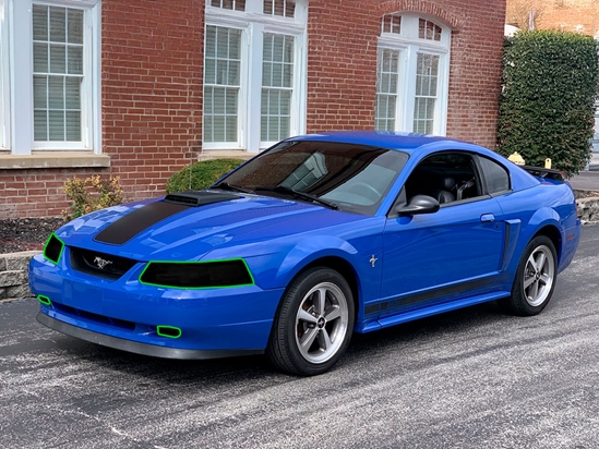 Ford Mustang 1999-2004 Headlight Tint Location