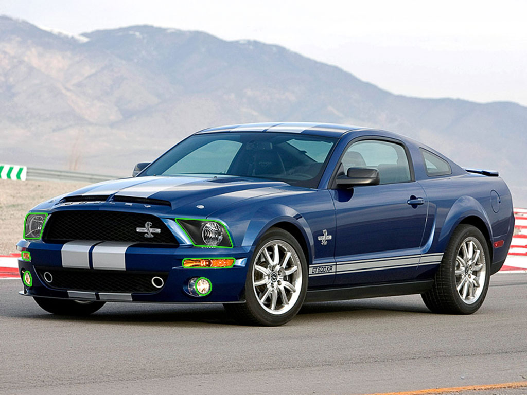 Ford Mustang 2005-2009 Headlight Protection Installation Location