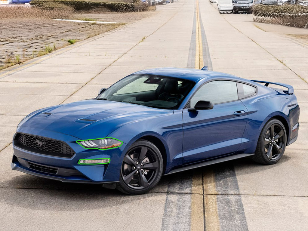 Ford Mustang 2018-2023 Headlight Protection Installation Location