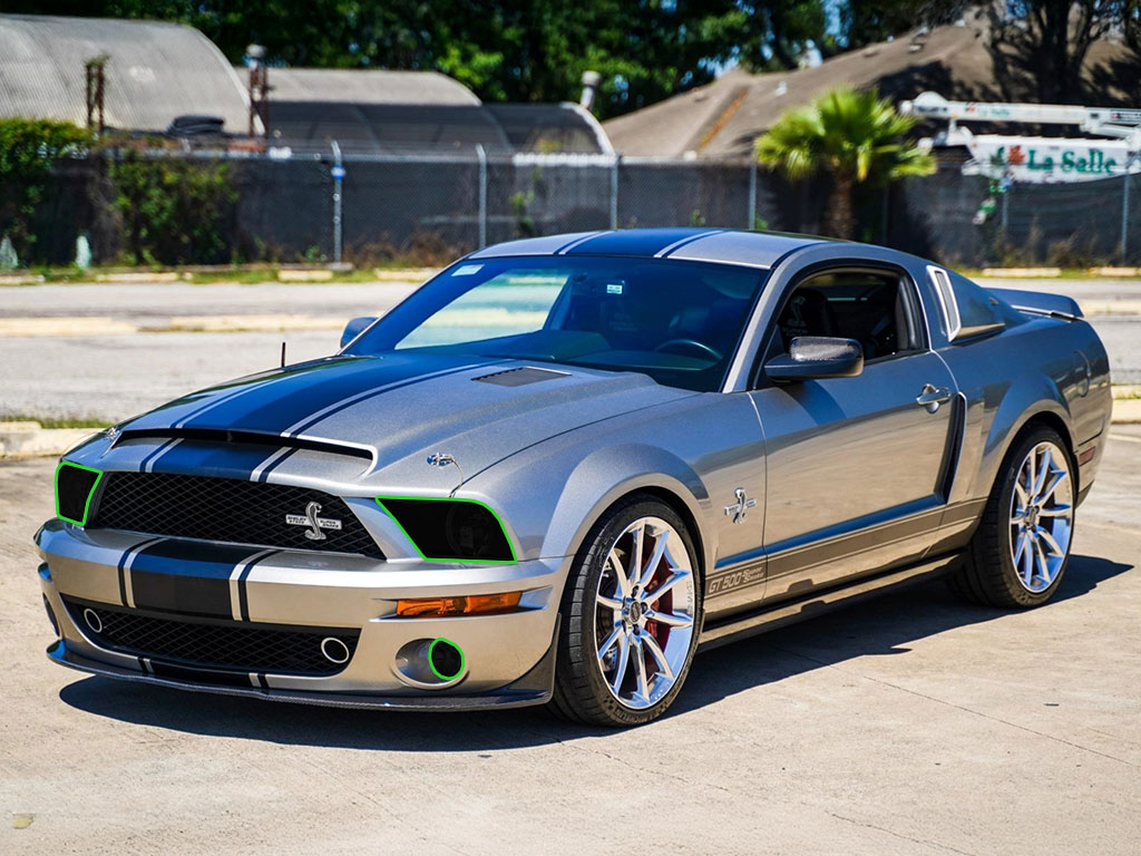 Ford Shelby GT500 2007-2009 Headlight Tint Location