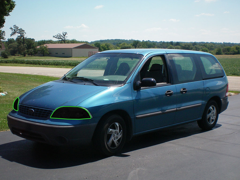 Ford Windstar 1999-2003 Headlight Tint Location