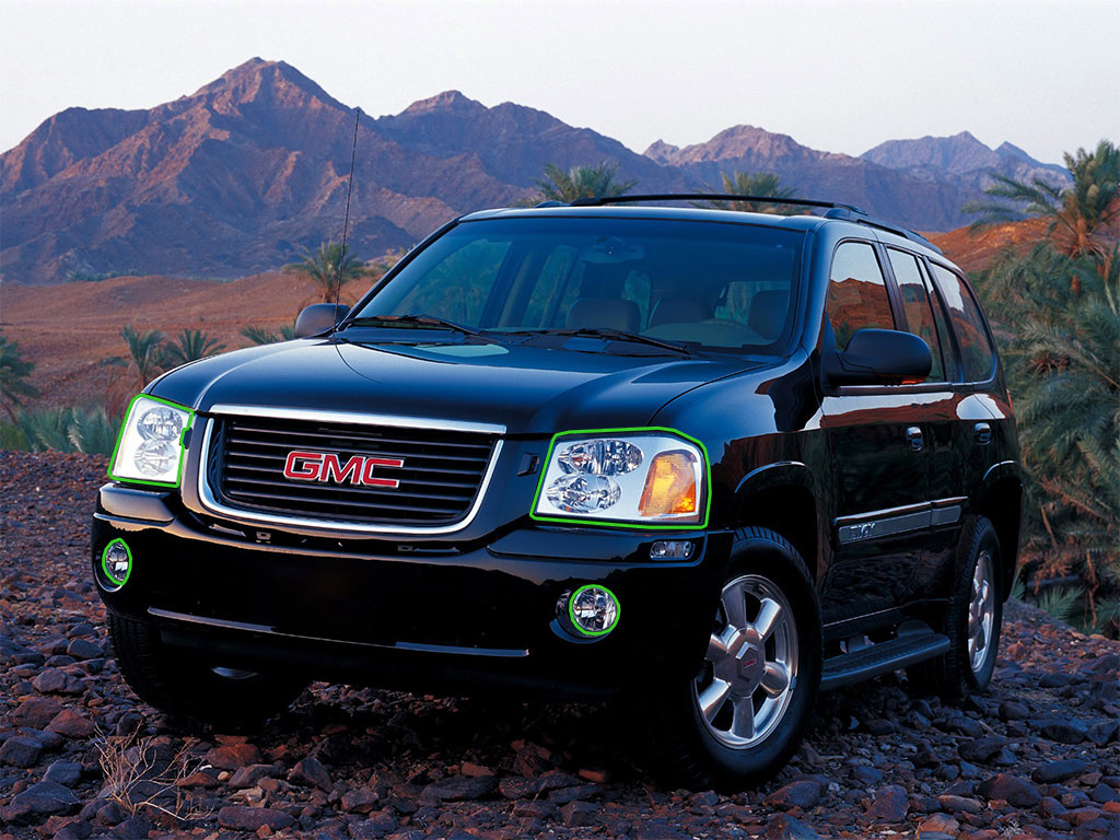 GMC Envoy 2002-2009 Headlight Protection Installation Location