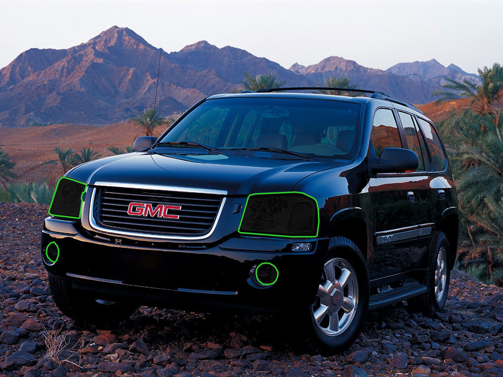 GMC Envoy 2002-2009 Headlight Tint Location