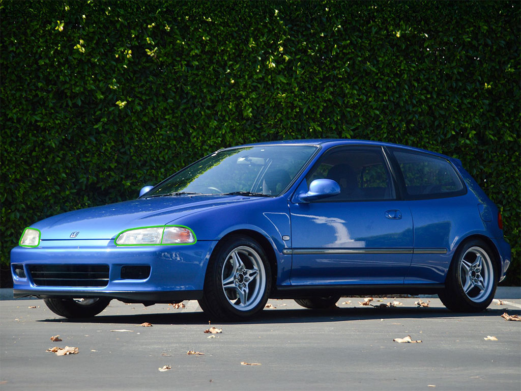 Honda Civic 1992-1995 Headlight Protection Installation Location