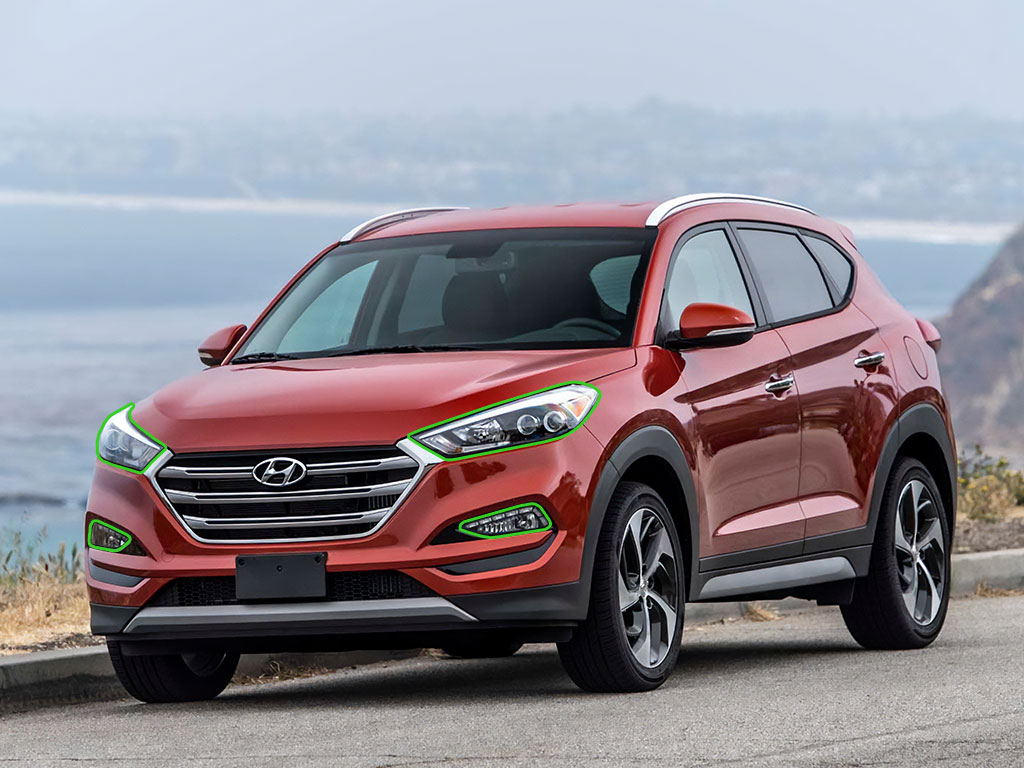 Hyundai Tucson 2016-2018 Headlight Protection Installation Location