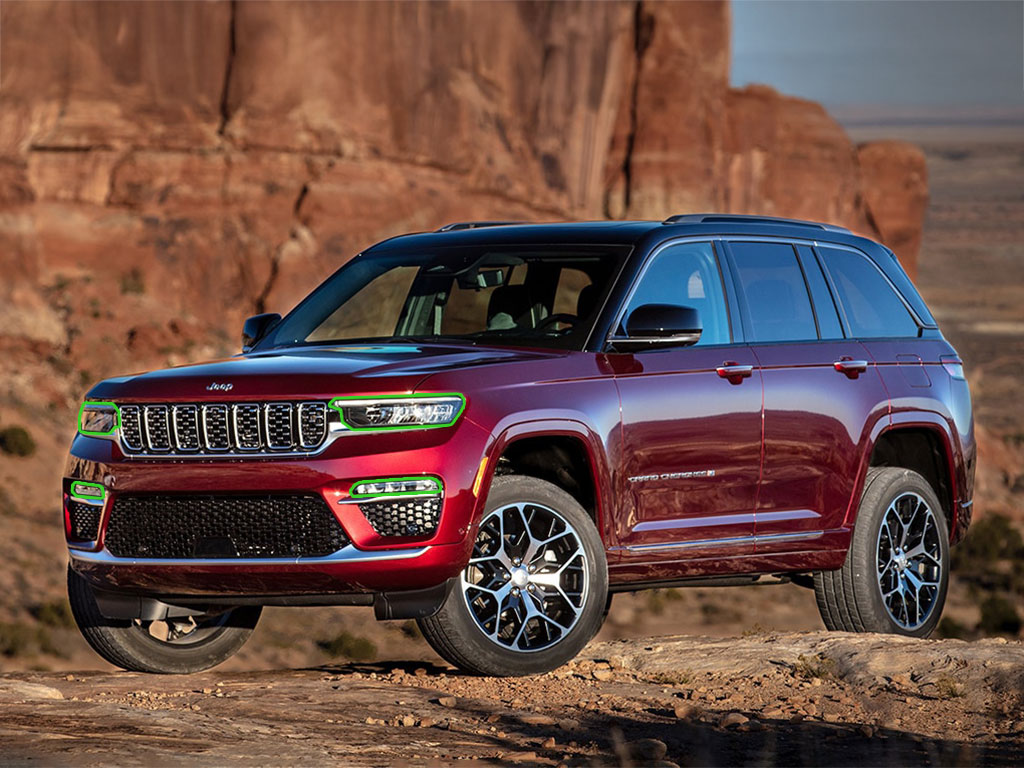 Jeep Cherokee 2019-2023 Headlight Protection Installation Location