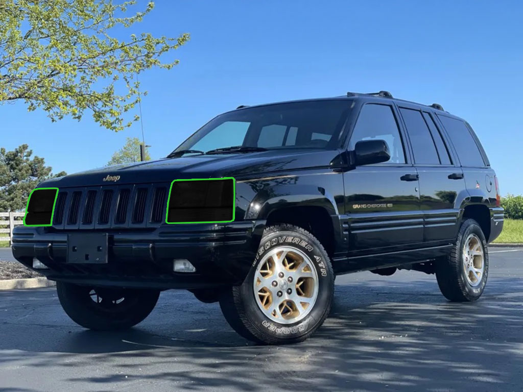 Jeep Grand Cherokee 1993-1998 Headlight Tint Location