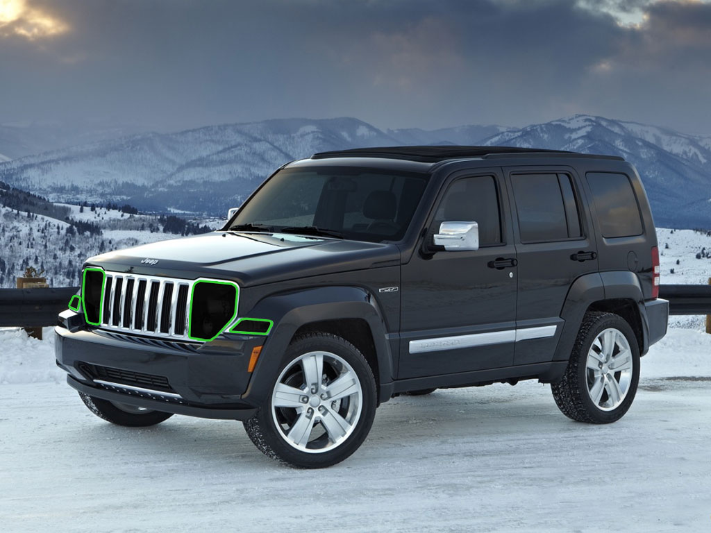 Jeep Liberty 2008-2012 Headlight Tint Location