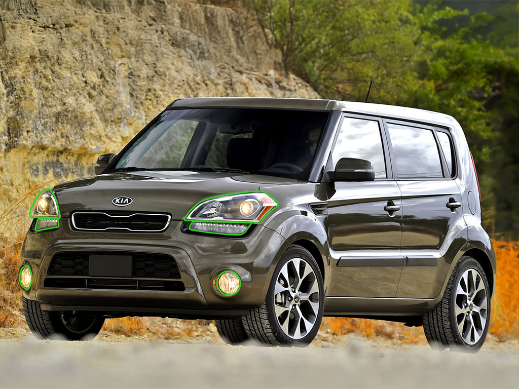 Kia Soul 2010-2011 Headlight Protection Installation Location