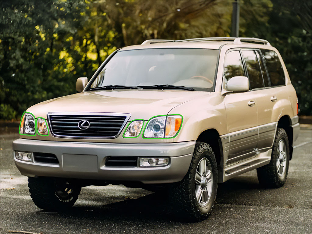 Lexus LX 1998-2002 Headlight Protection Installation Location