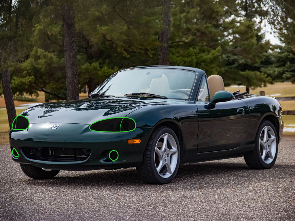 Mazda Miata 2001-2003 Headlight Tint Location