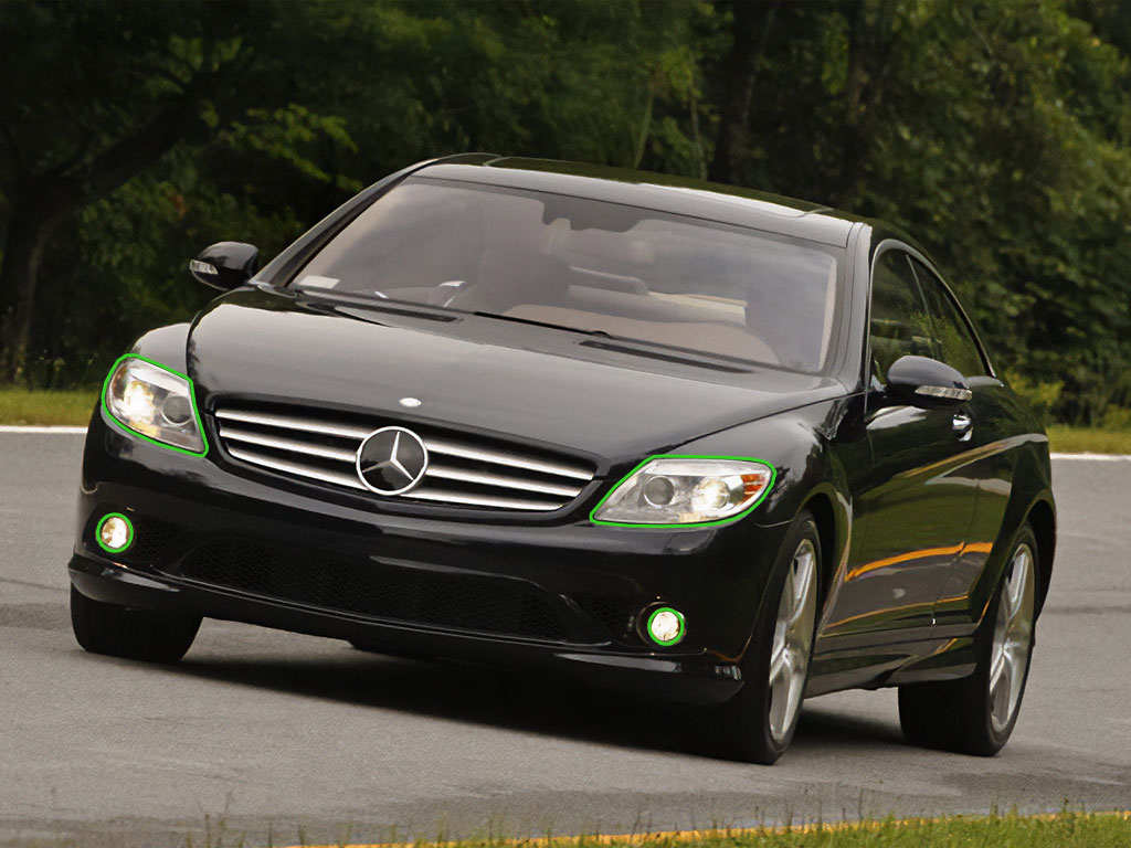 Mercedes-Benz CL-Class 2007-2010 Headlight Protection Installation Location