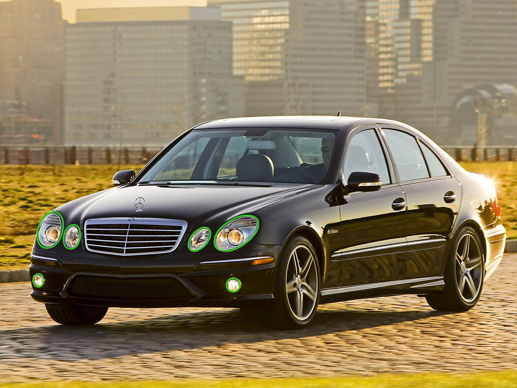 Mercedes-Benz E-Class 2003-2009 (Sedan) Headlight Protection Installation Location