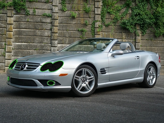 Mercedes-Benz SL-Class 2007-2008 (Coupe / Convertible) Headlight Tint Location