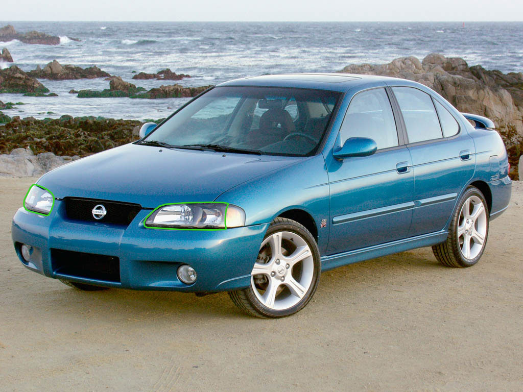 Nissan Sentra 2000-2003 Headlight Protection Installation Location